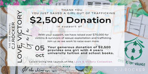 $2,500 DONATION - THE 2024 C.J.ROCKER LOVE, VICTORY FUNDRAISER GALA - C.J.ROCKER