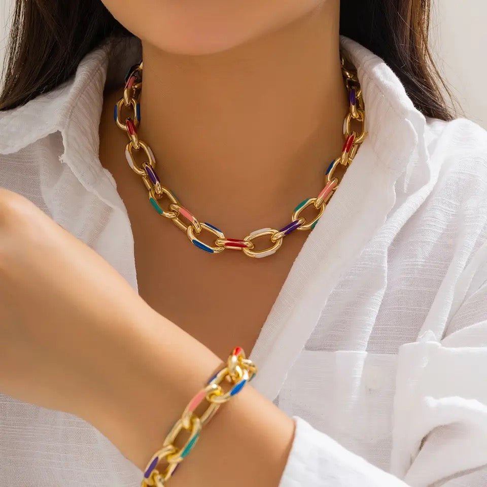 The Min Rainbow Chain Bracelet - C.J.ROCKER