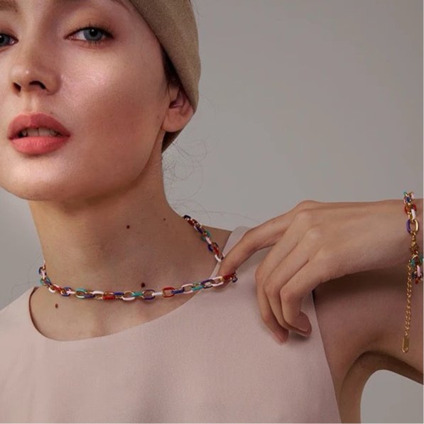The Min Rainbow Chain Bracelet - C.J.ROCKER