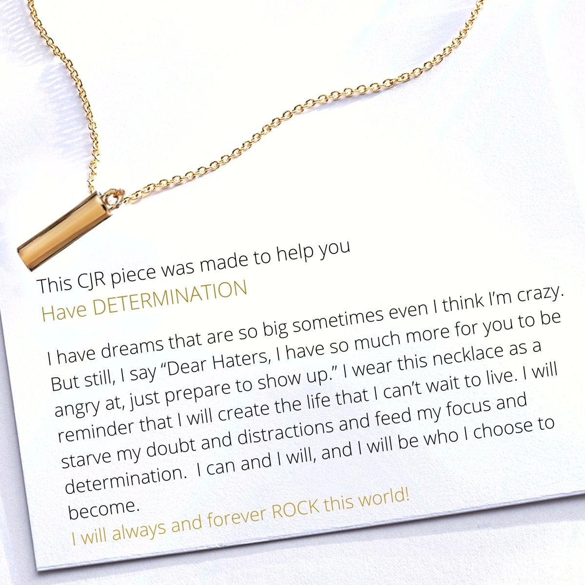 DETERMINATION NECKLACE - C.J.ROCKER