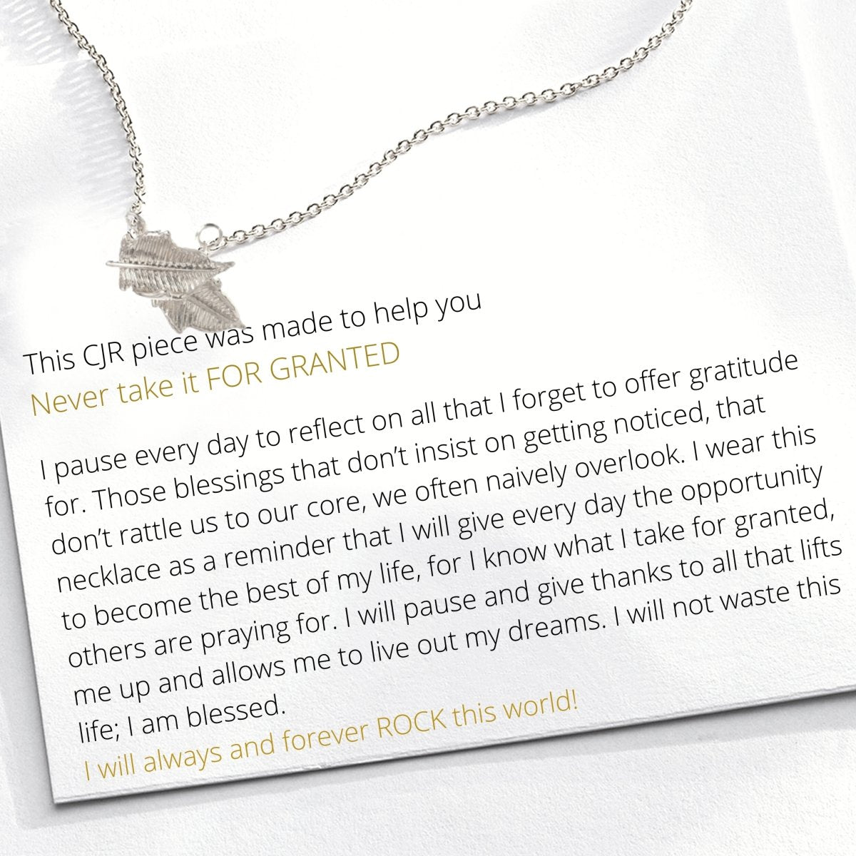 THE APPRECIATION NECKLACE - C.J.ROCKER