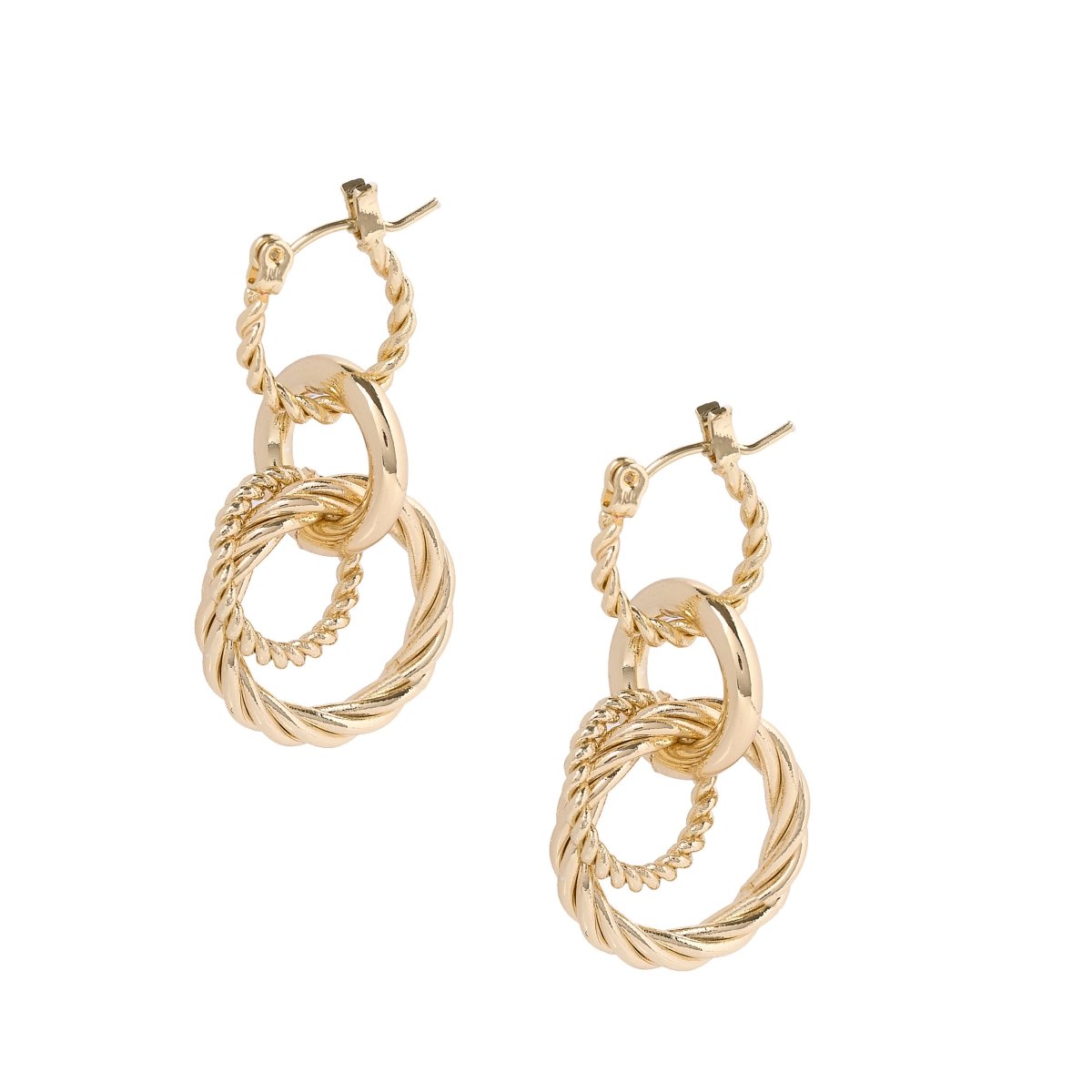 THE JULES 2-IN-1 DROP EARRINGS GOLD - C.J.ROCKER