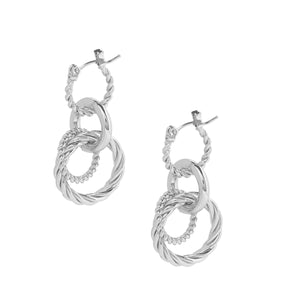 THE JULES 2-IN-1 DROP EARRINGS SILVER - C.J.ROCKER