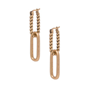 THE LENNI 2-IN-1 DOUBLE HOOPS GOLD - C.J.ROCKER