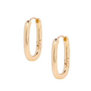 THE LILA SQUARE HOOPS EARRINGS GOLD - C.J.ROCKER