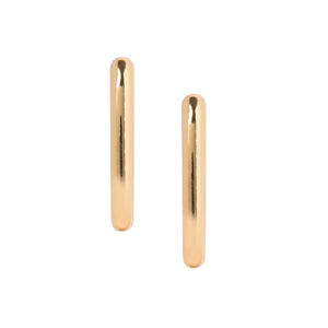 THE LILA SQUARE HOOPS EARRINGS GOLD - C.J.ROCKER