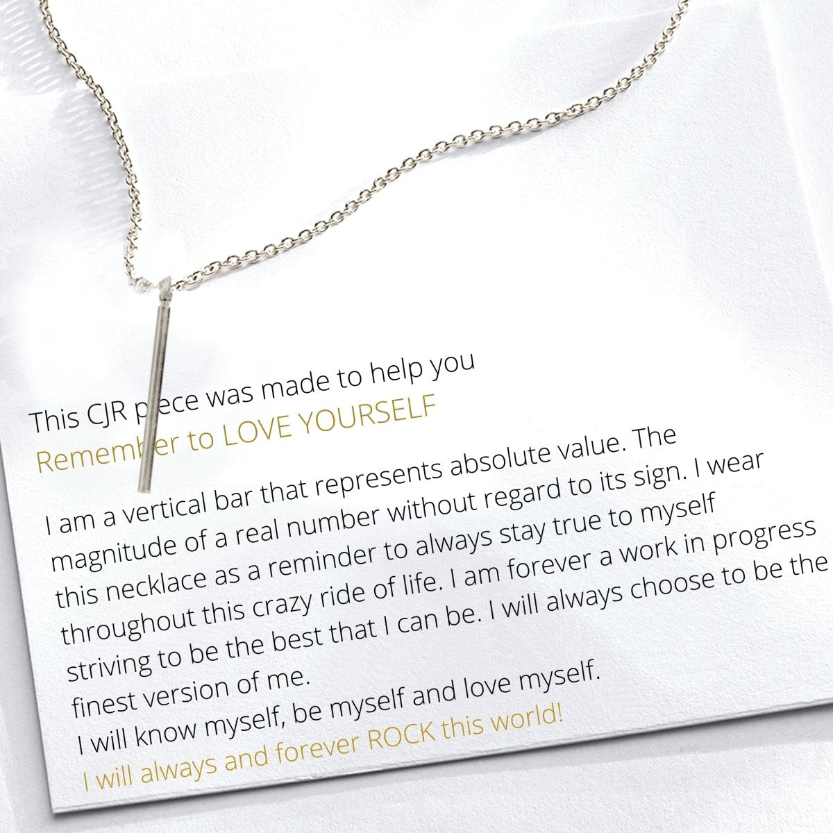 THE LOVE YOURSELF NECKLACE - C.J.ROCKER