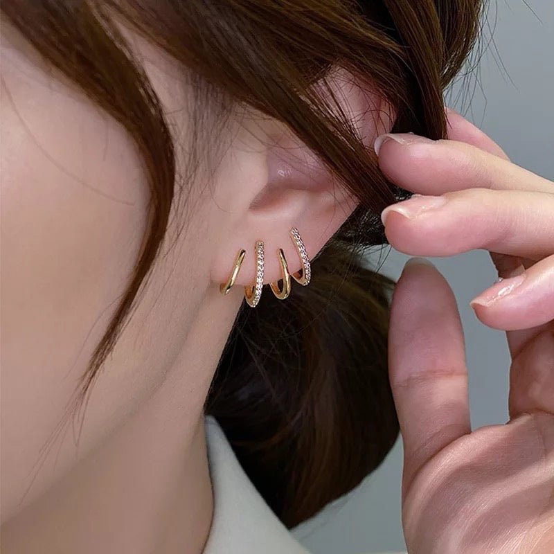 The Michee Crystal Multi-Hoop Earrings - C.J.ROCKER