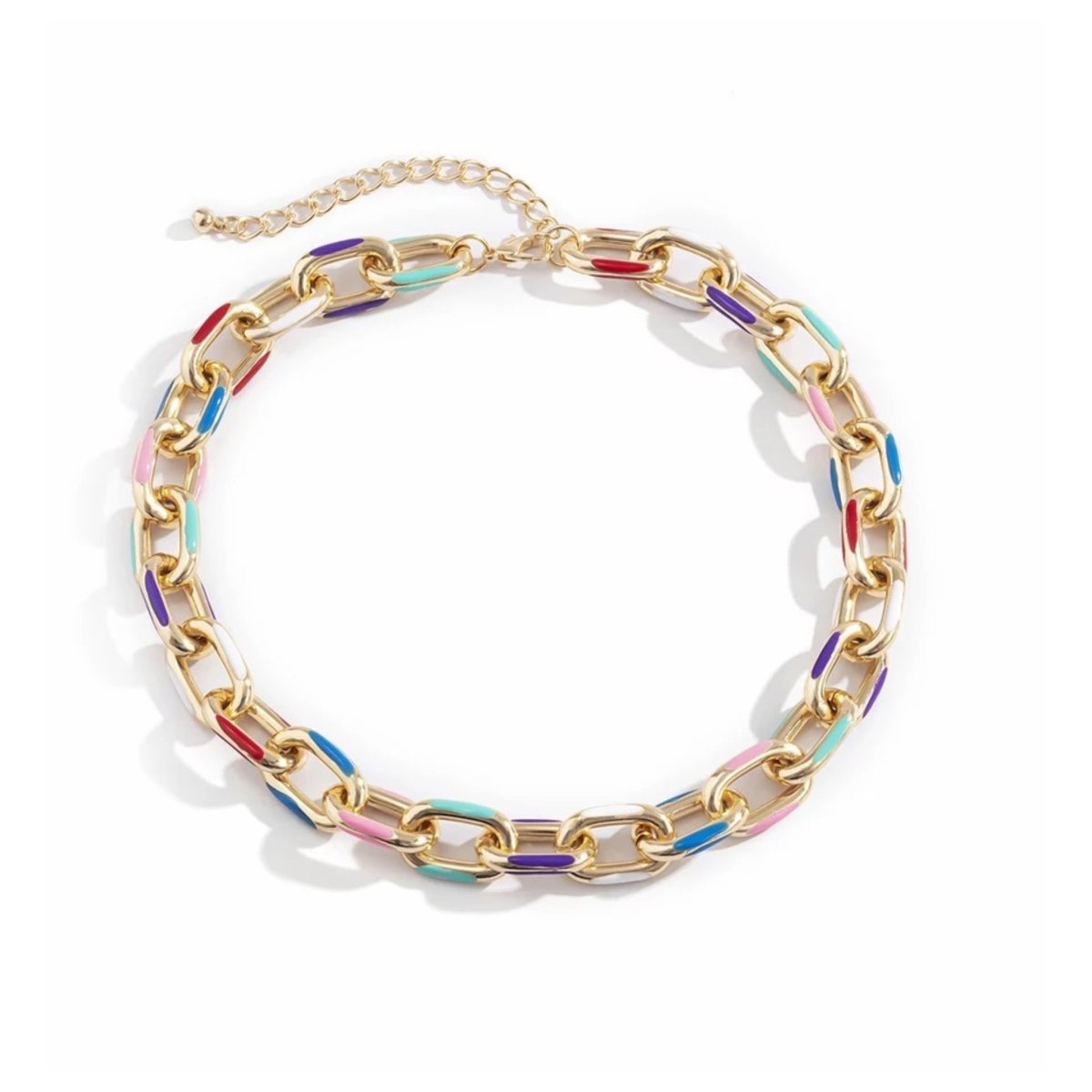 The Min Rainbow Cuban Chain Necklace - C.J.ROCKER
