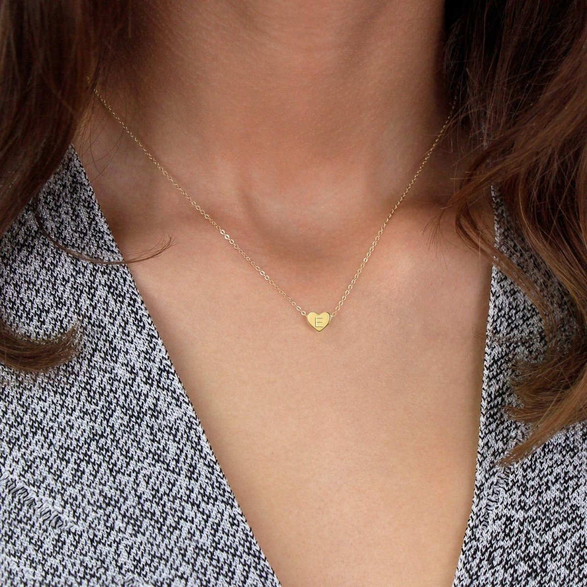 The Monogram Heart Necklace Gold - C.J.ROCKER