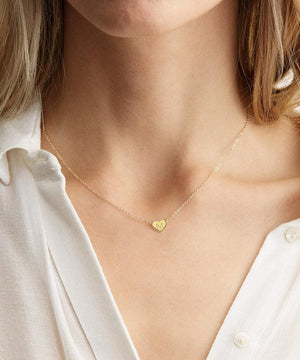 The Monogram Heart Necklace Gold - C.J.ROCKER