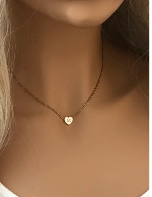 The Monogram Heart Necklace Silver - C.J.ROCKER
