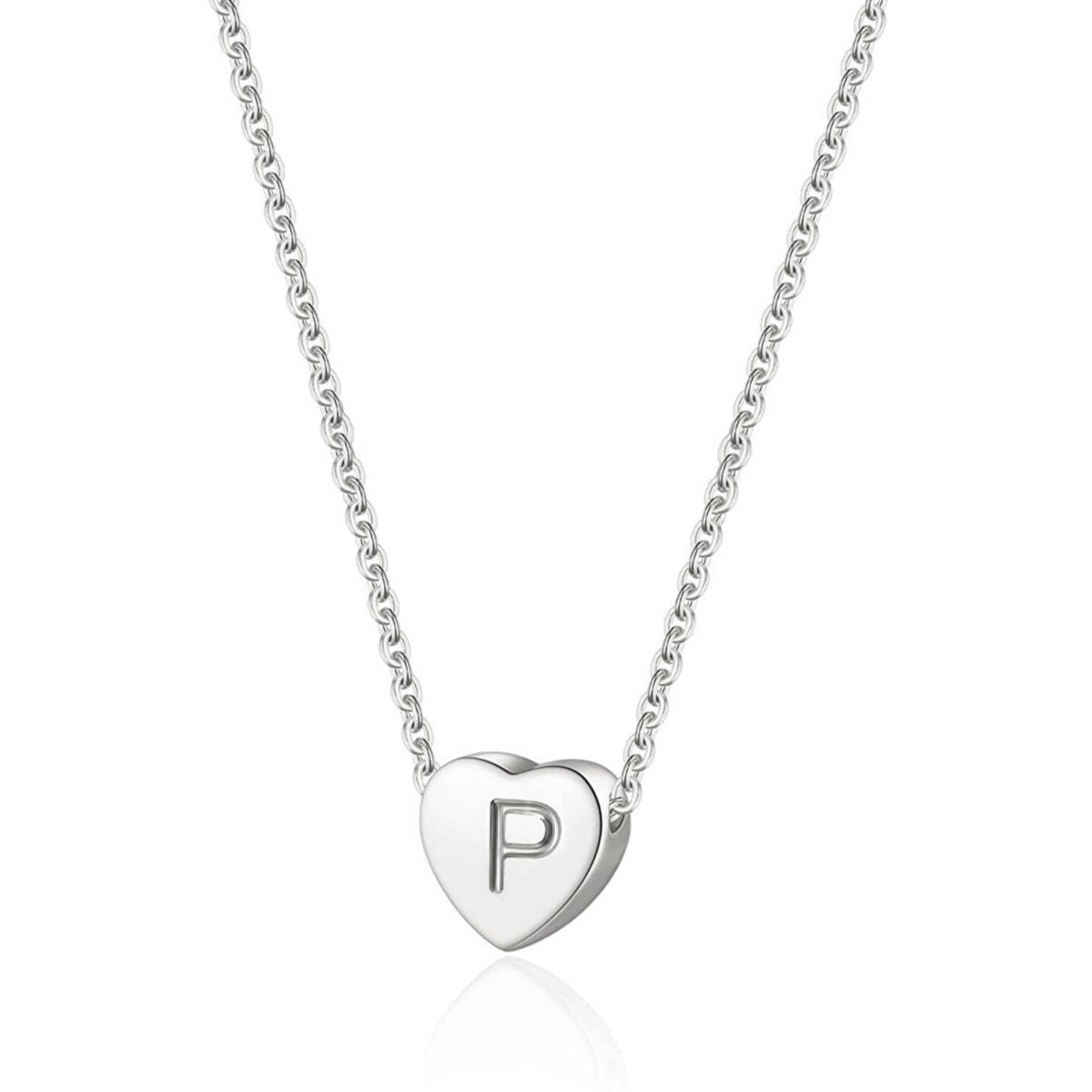 THE MONOGRAM HEART SILVER NECKLACE - C.J.ROCKER