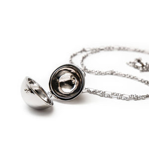 THE RESE NECKLACE LOCKET SILVER - C.J.ROCKER