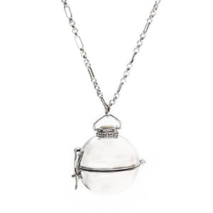 THE RESE NECKLACE LOCKET SILVER - C.J.ROCKER