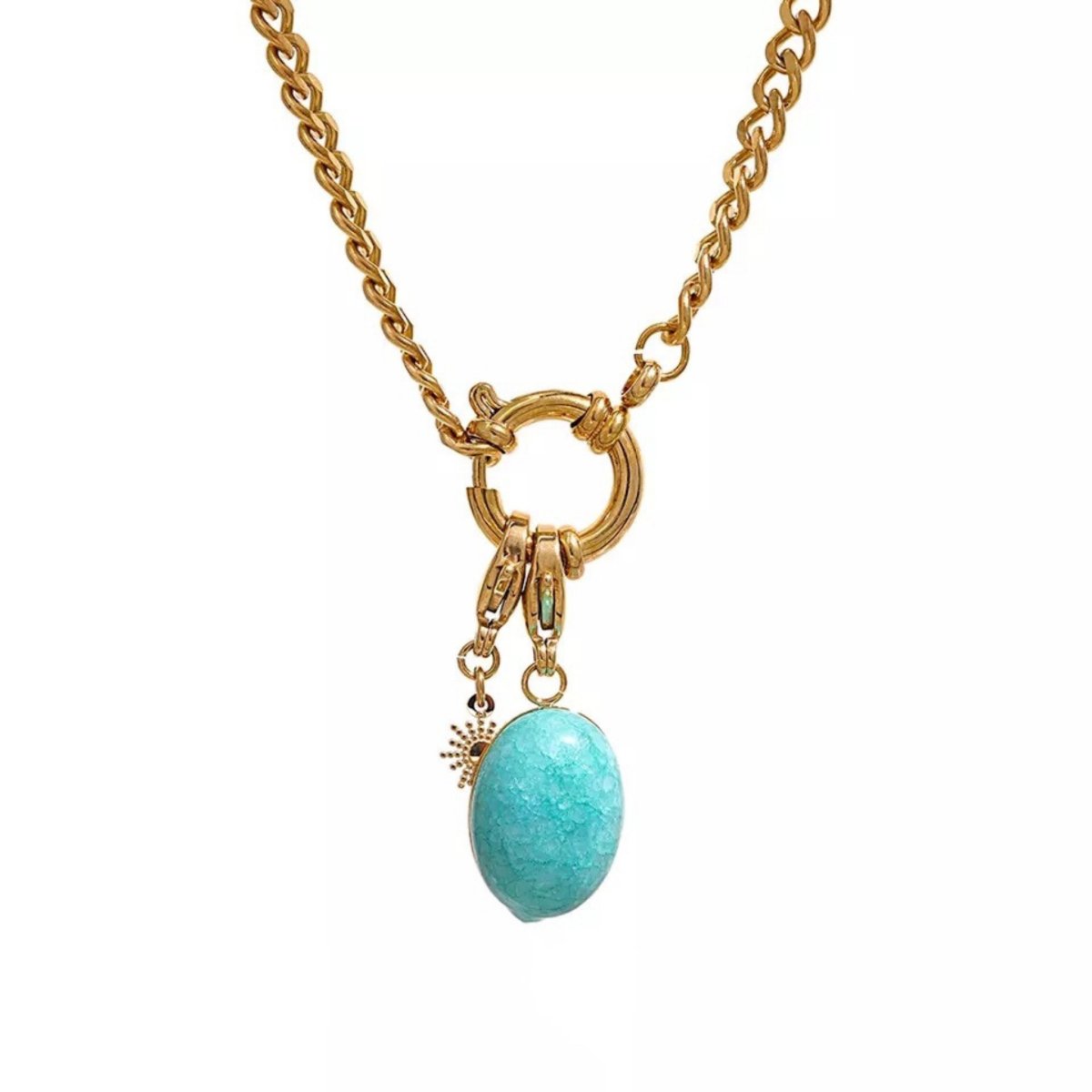 The Sea Turquoise Charm Necklace - C.J.ROCKER